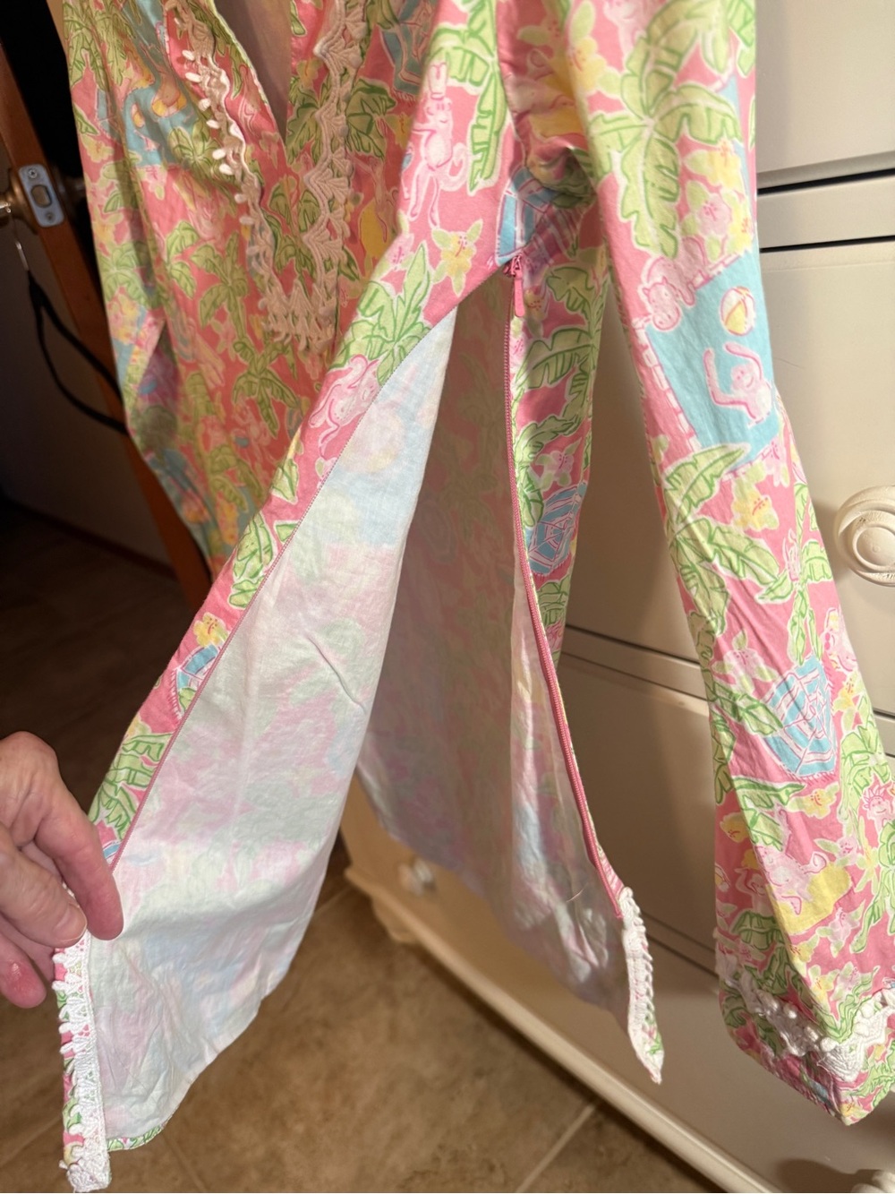 Lilly Pulitzer cotton tunic featuring the rare Coconut Jungle Print 90’s to 2000 - Picture 5 of 5